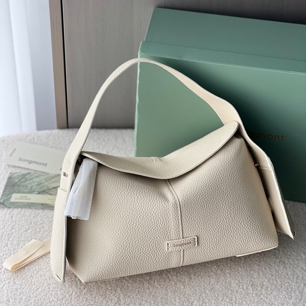 Songmont soft pebbled premium leather crossbody bag
